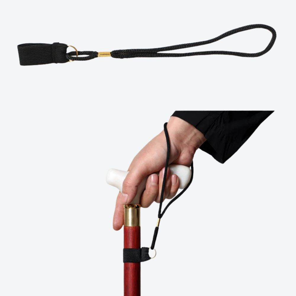 Durable Nylon Walking Stick Strap with Silver Details - Bastoni