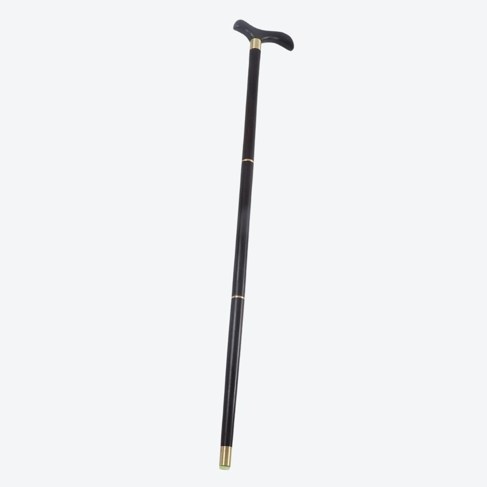 Bastoni Elegant Black Natural Wood Cane