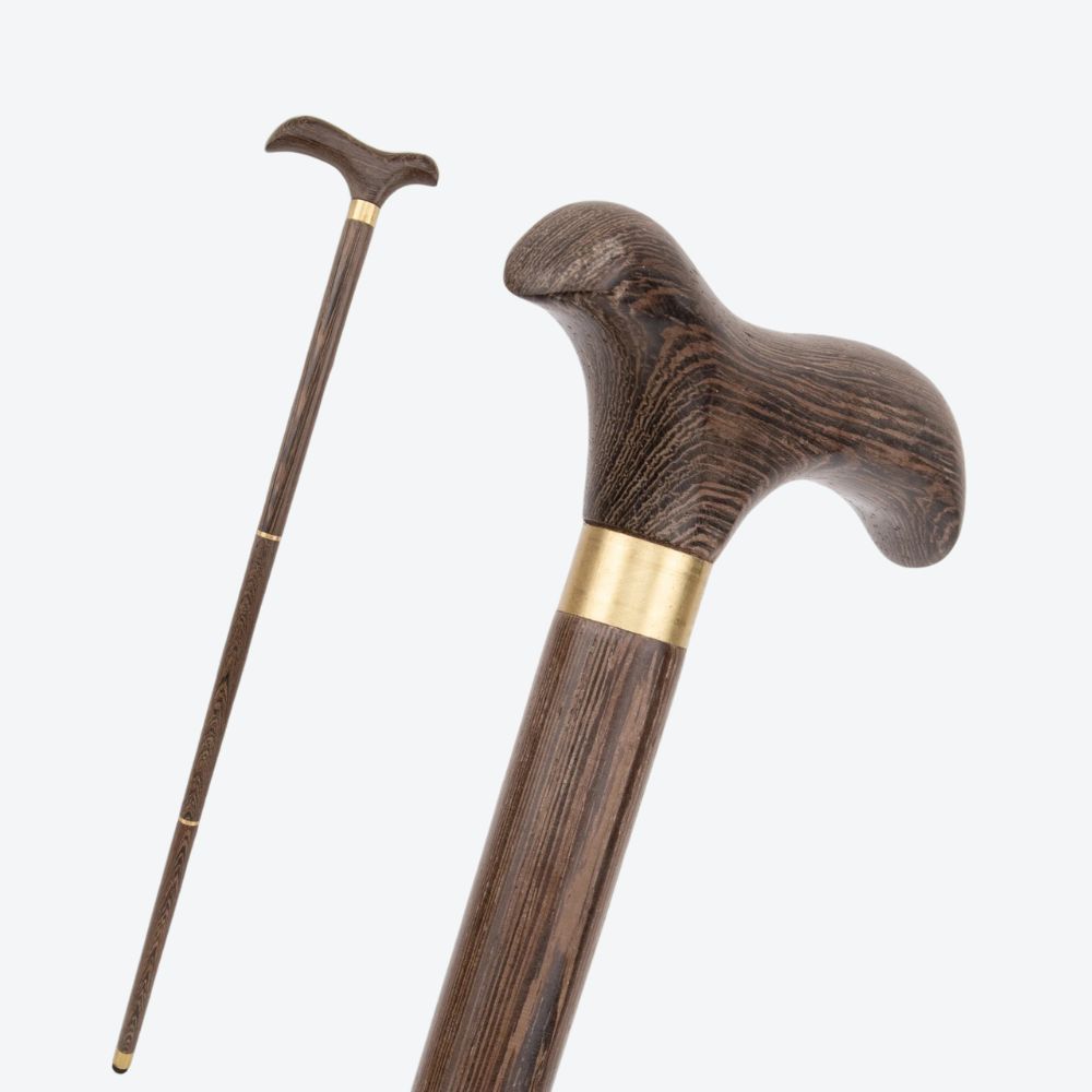 Elegant Brown Natural Wood Cane Bastoni