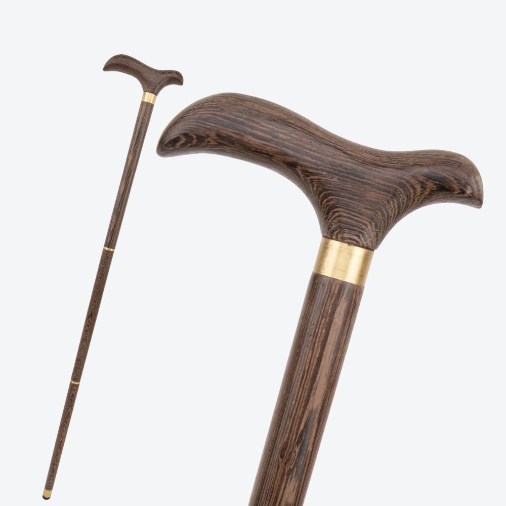 Elegant Brown Natural Wood Cane Bastoni