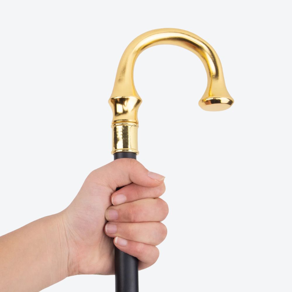 Elegant Cane with Gold U-Handle - Bastoni