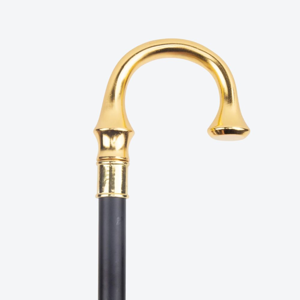 Elegant Cane with Gold U-Handle - Bastoni