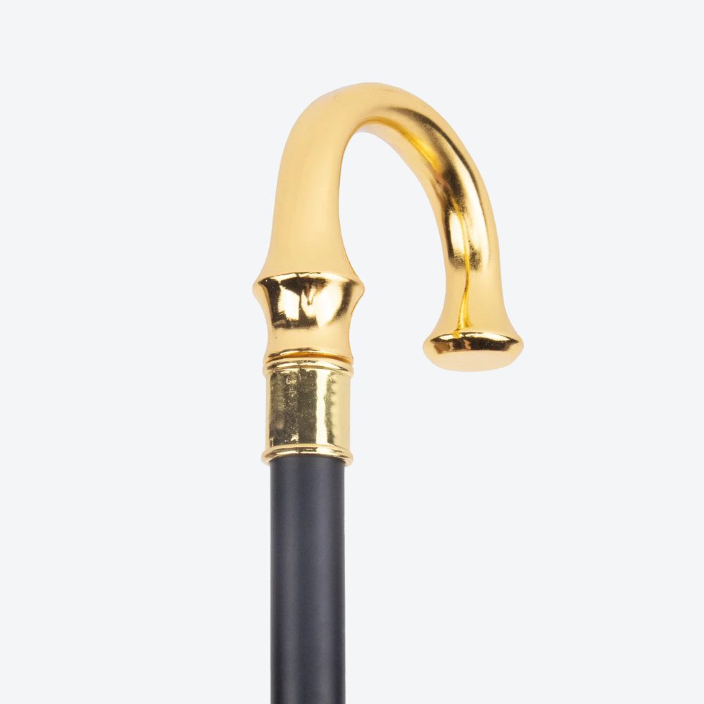 Elegant Cane with Gold U-Handle - Bastoni