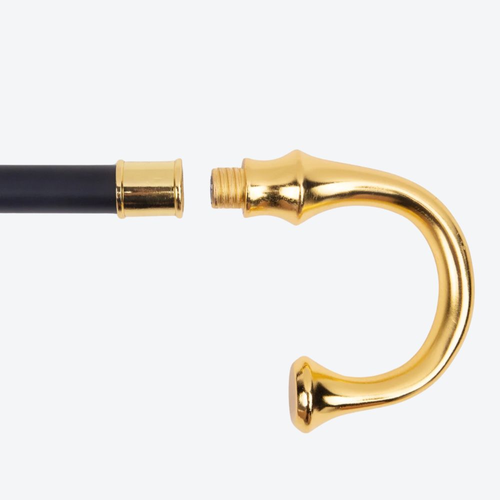 Elegant Cane with Gold U-Handle - Bastoni