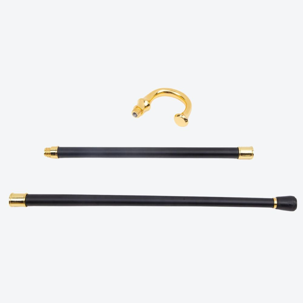 Elegant Cane with Gold U-Handle - Bastoni