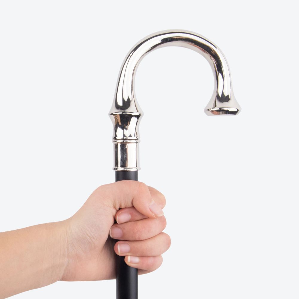 Elegant Cane with Silver U-Handle - Bastoni