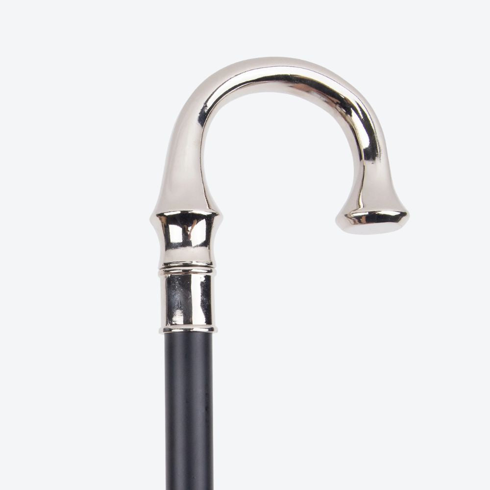 Elegant Cane with Silver U-Handle - Bastoni