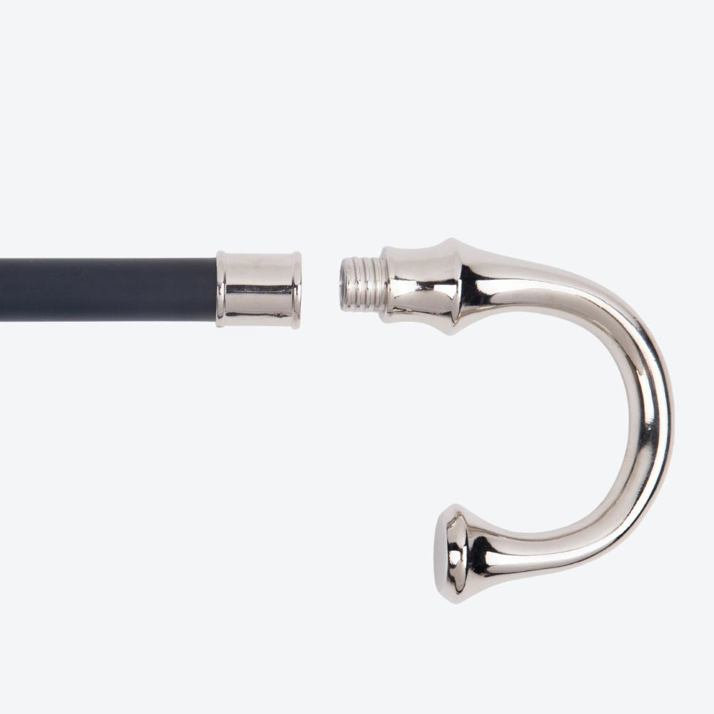 Elegant Cane with Silver U-Handle - Bastoni