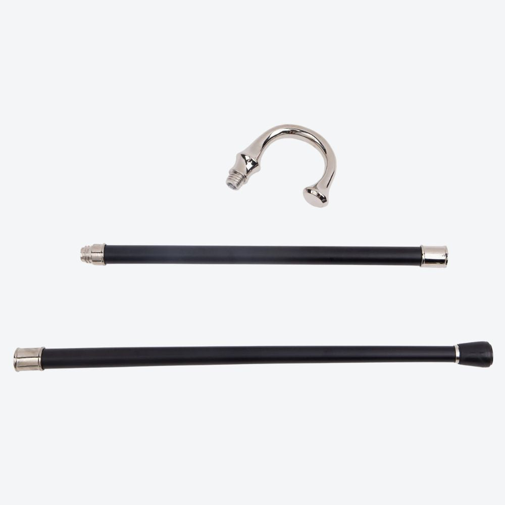 Elegant Cane with Silver U-Handle - Bastoni