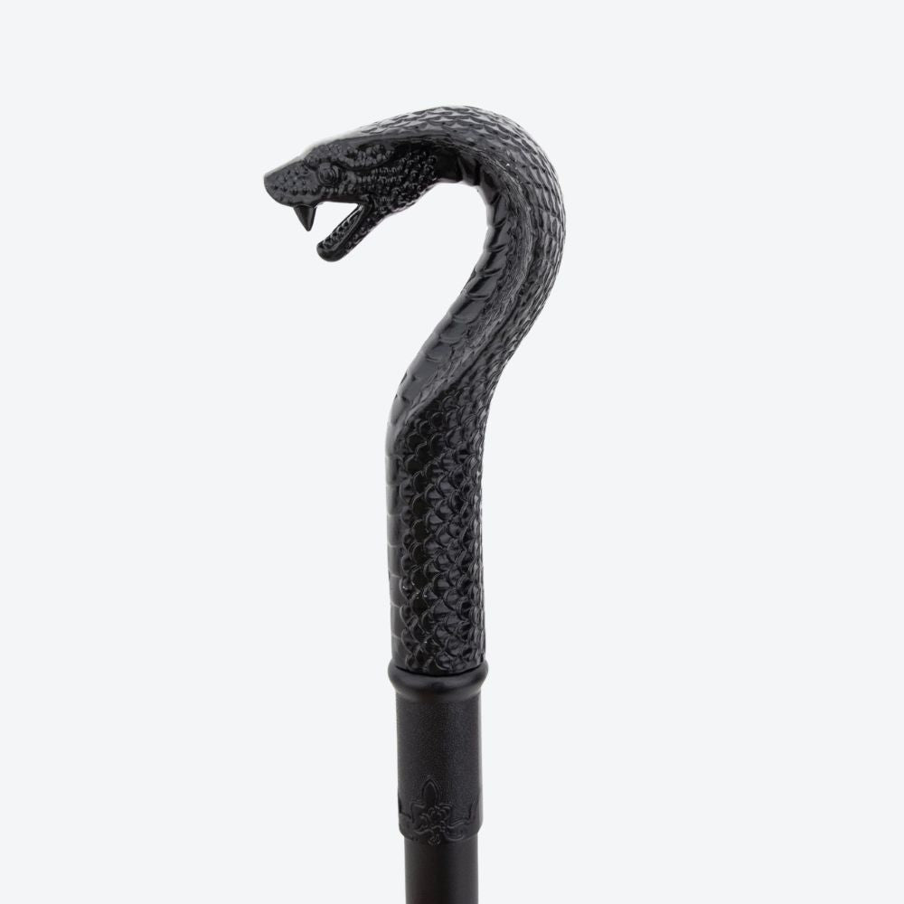 Vintage Black Naja Metal Cane-Bastoni UK