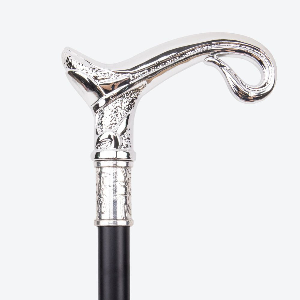 Luxury Elegant Arabic Style Silver Bastoni Walking Stick