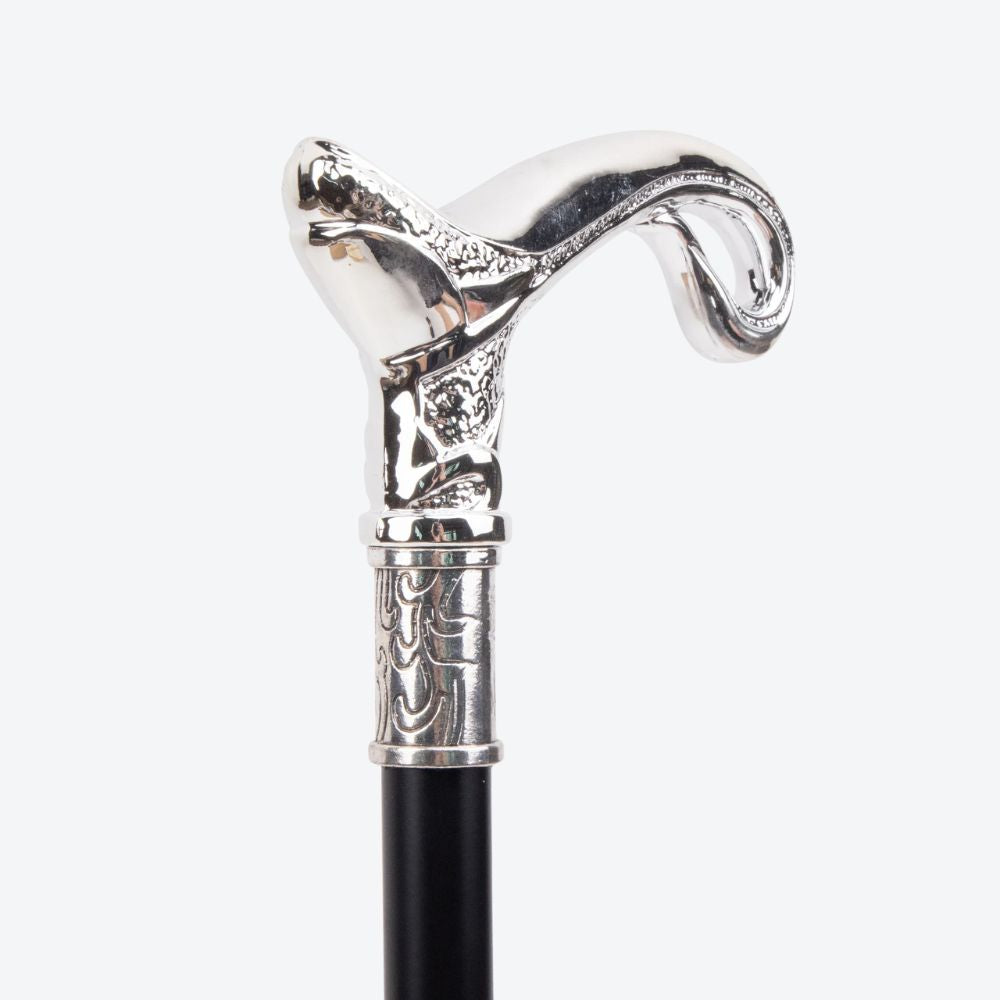 Luxury Elegant Arabic Style Silver Bastoni Walking Stick