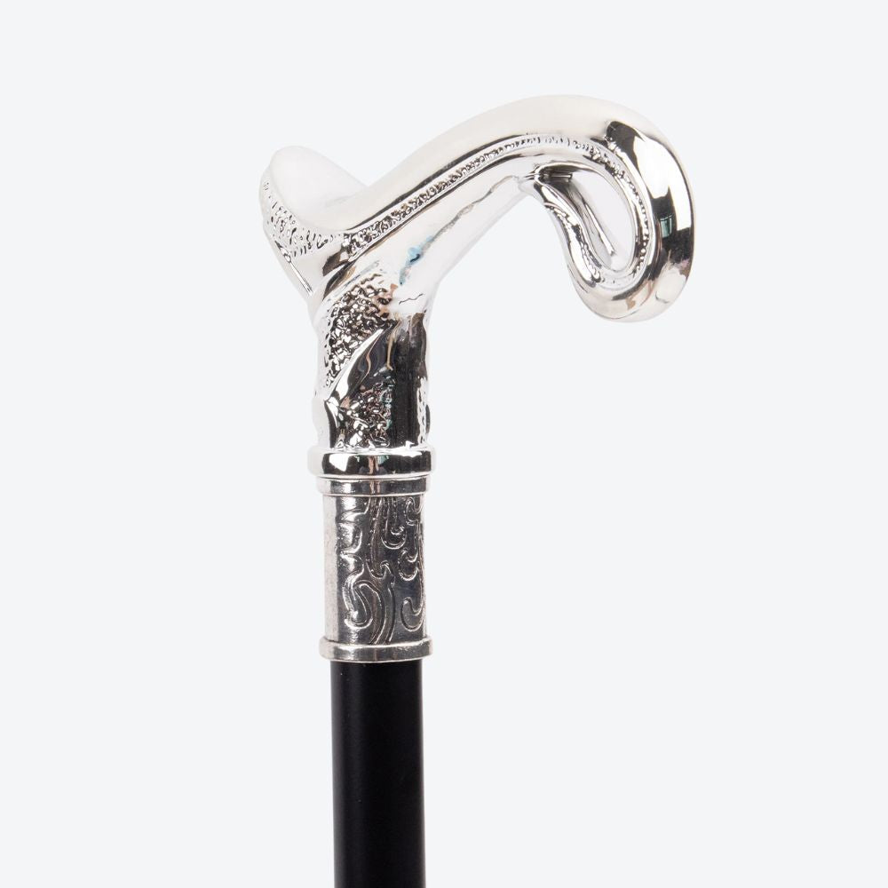 Luxury Elegant Arabic Style Silver Bastoni Walking Stick