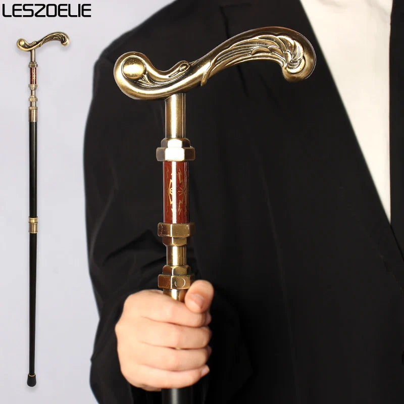 Elegant Luxury Walking Stick Moscow Style Bronze-Bastoni