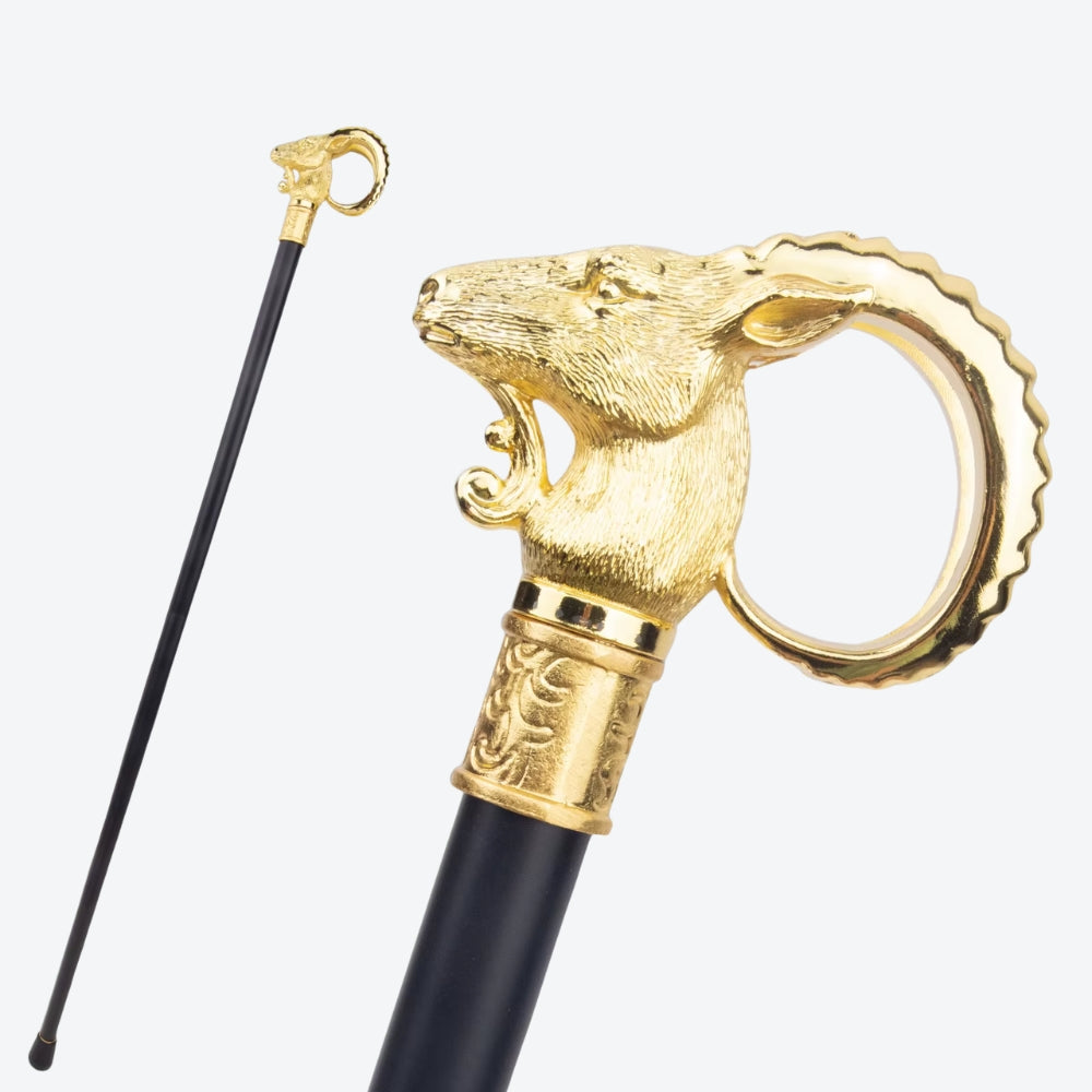 Elegant Metallic Cane Cabra Serrana - Bastoni