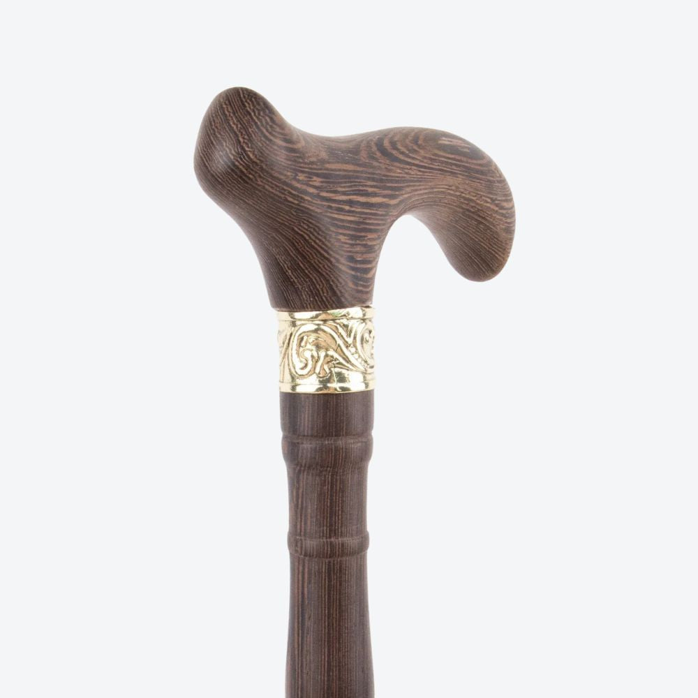 Elegant Vintage Brown Wooden Cane by Bastoni