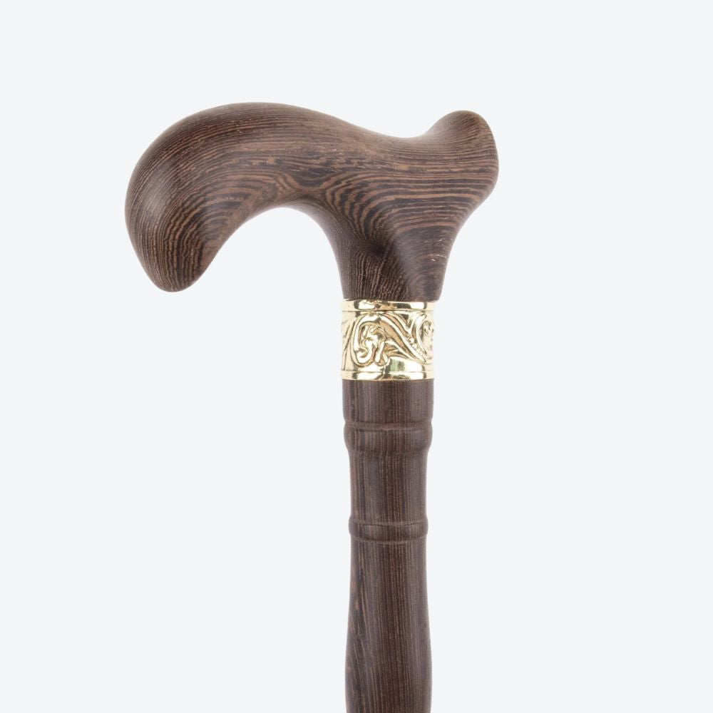 Elegant Vintage Brown Wooden Cane by Bastoni