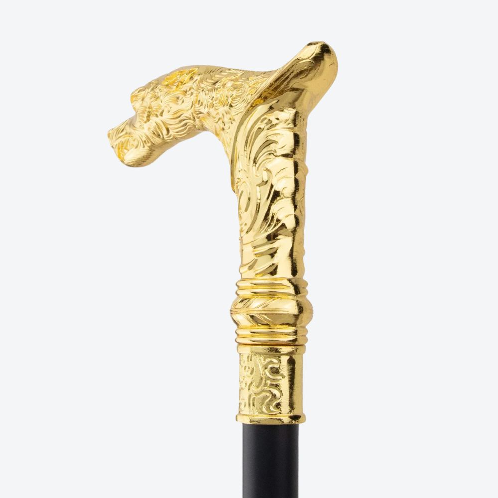 Bastoni Elegant Vintage Gold Leopard Cane