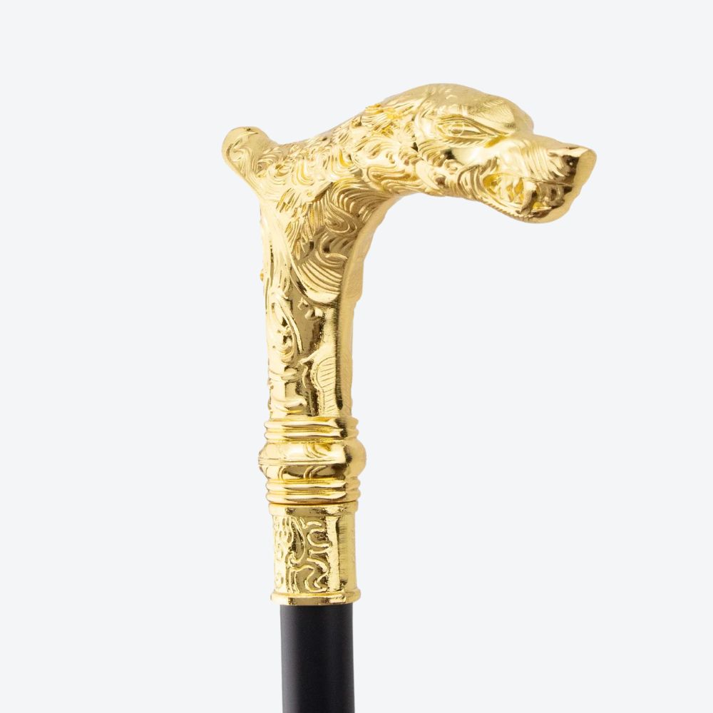 Bastoni Elegant Vintage Gold Leopard Cane