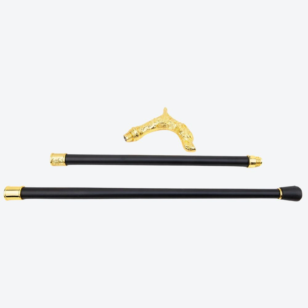 Bastoni Elegant Vintage Gold Leopard Cane