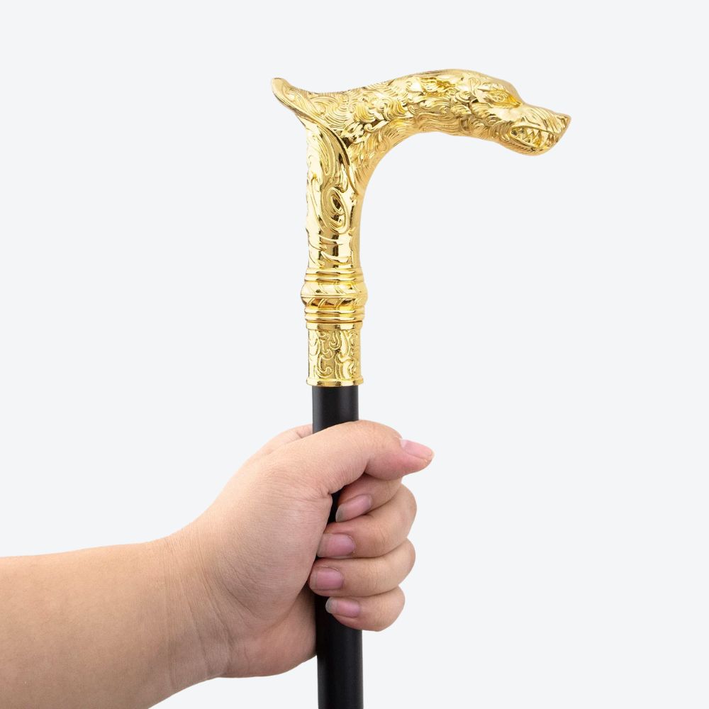 Bastoni Elegant Vintage Gold Leopard Cane