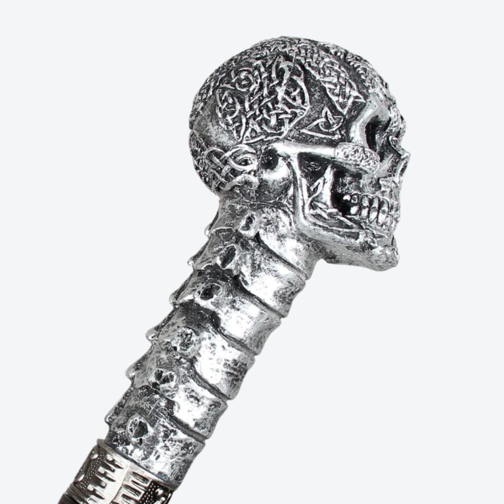 Bastoni Vintage Elegant Silver Skull Cane
