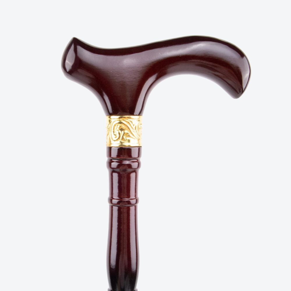 Elegant Vintage Wooden Cane in Bastoni Wine