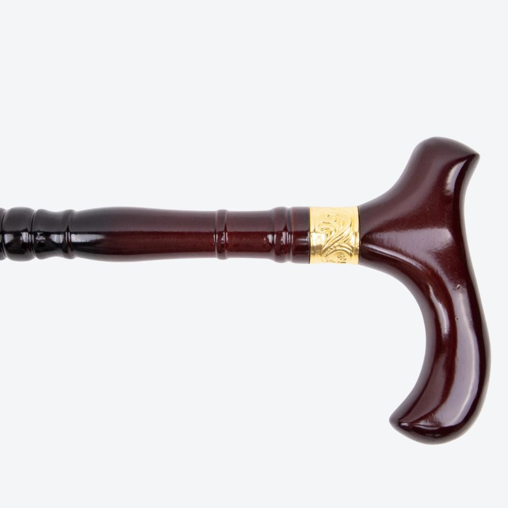 Elegant Vintage Wooden Cane in Bastoni Wine