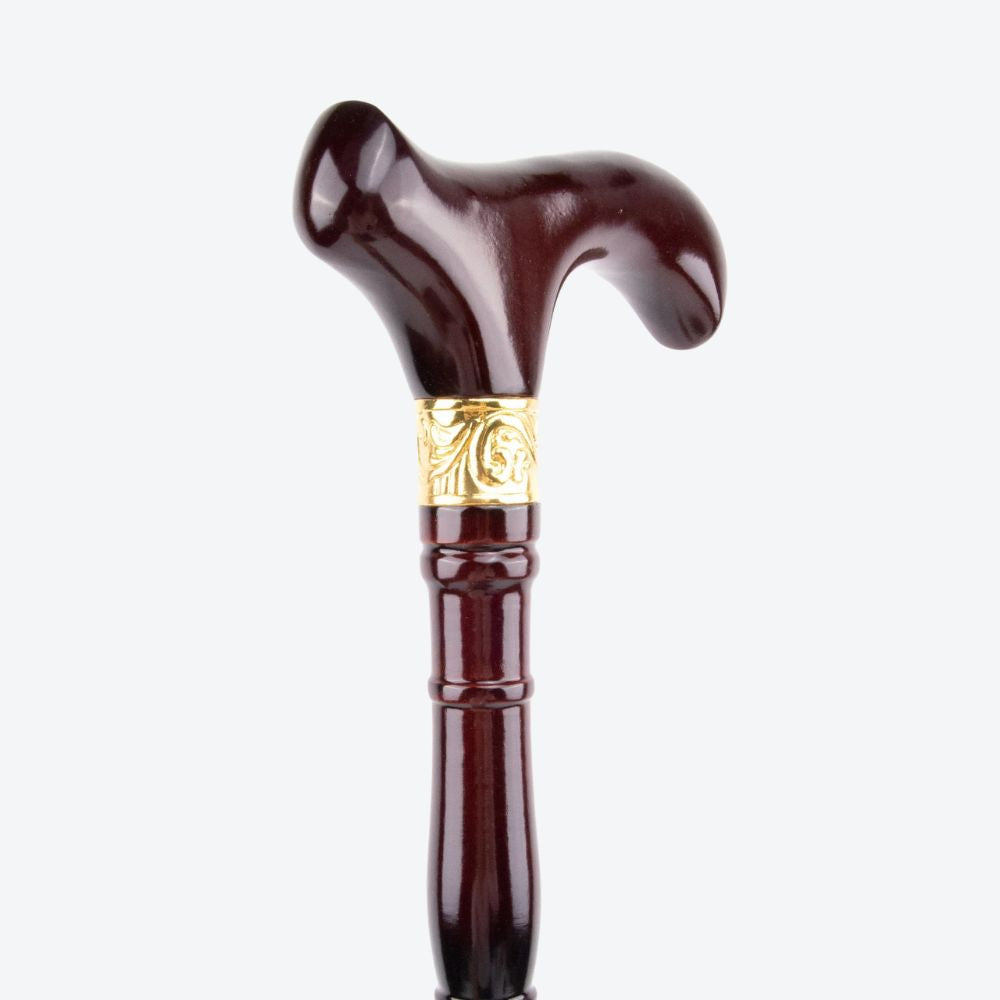 Elegant Vintage Wooden Cane in Bastoni Wine