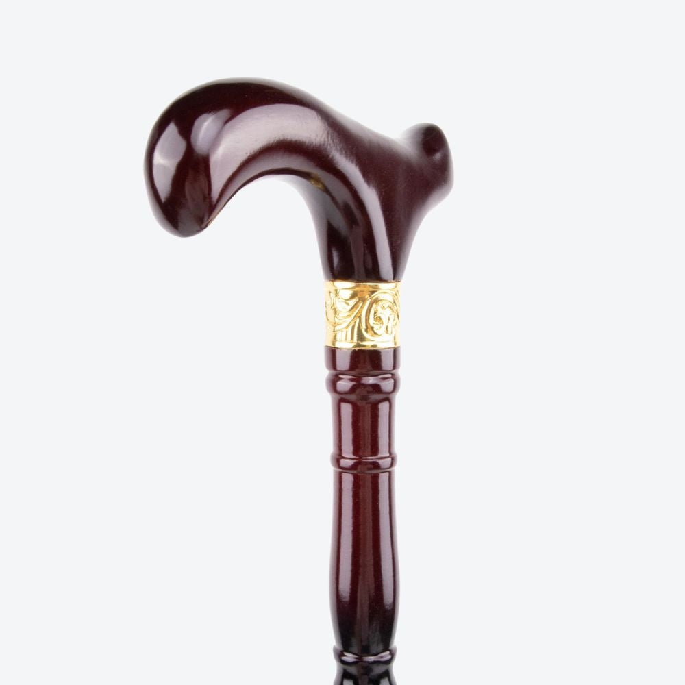 Elegant Vintage Wooden Cane in Bastoni Wine