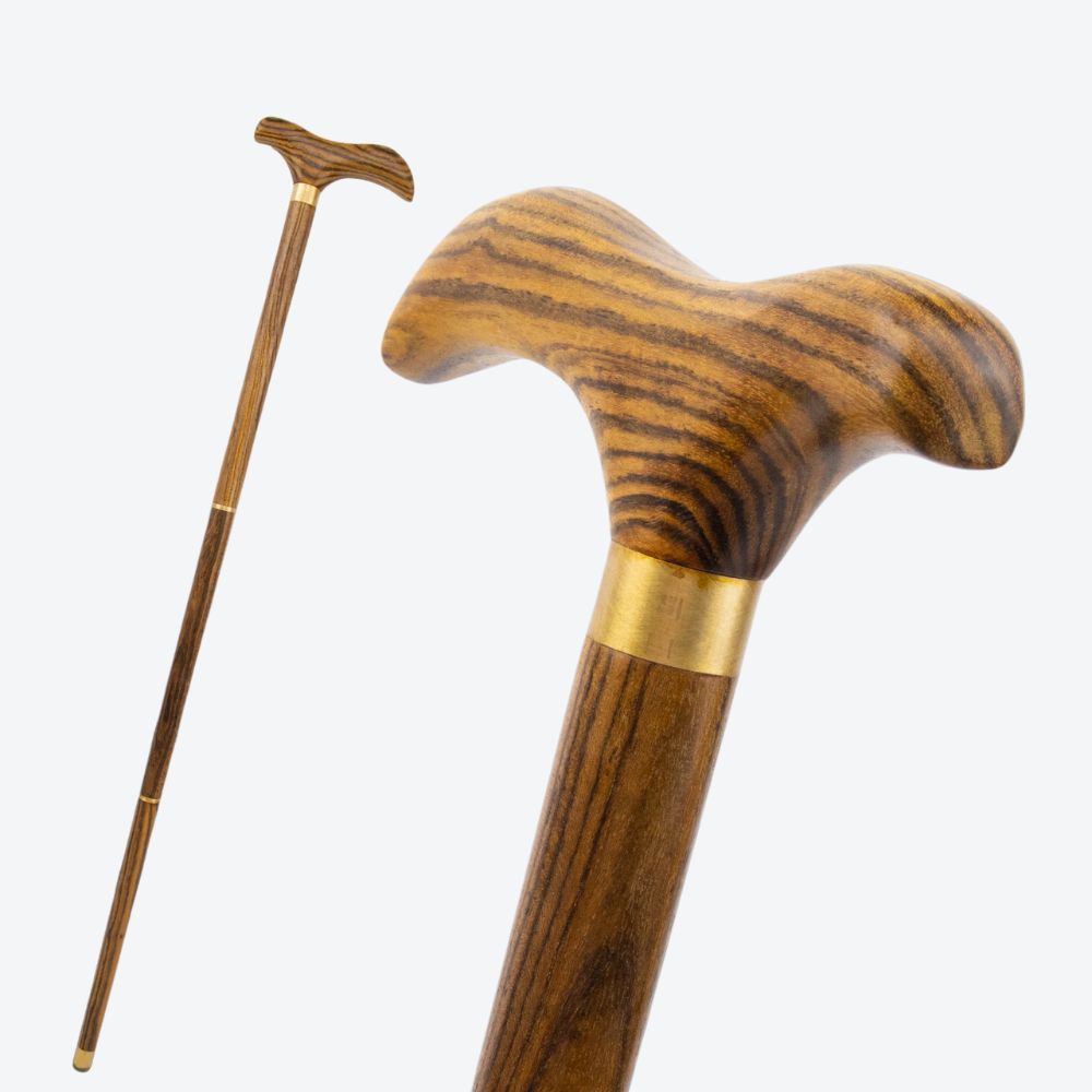 Bastoni Elegant Yellow Natural Wood Cane