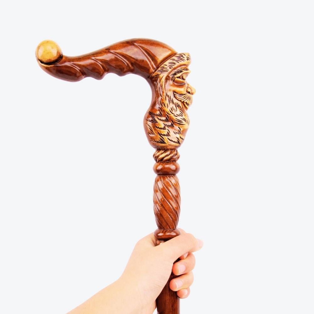 German Beechwood Walking Stick, Duende Bastoni Style