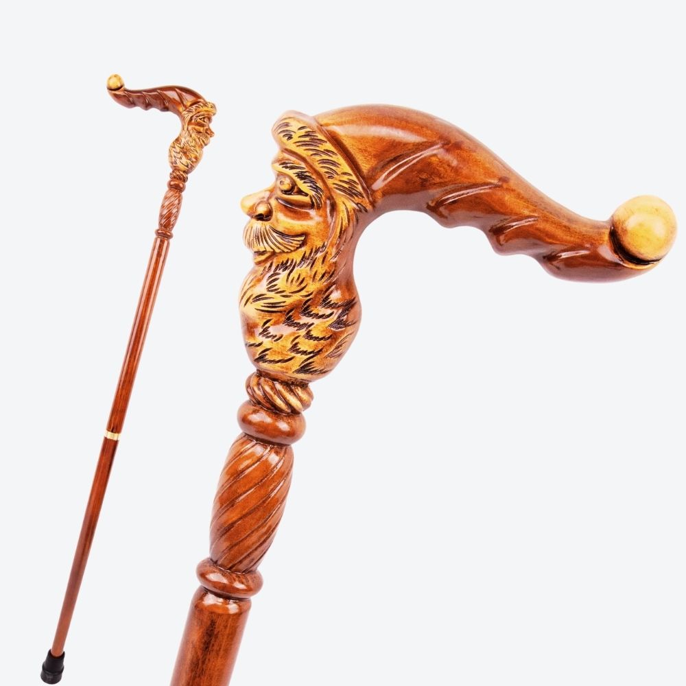 German Beechwood Walking Stick, Duende Bastoni Style