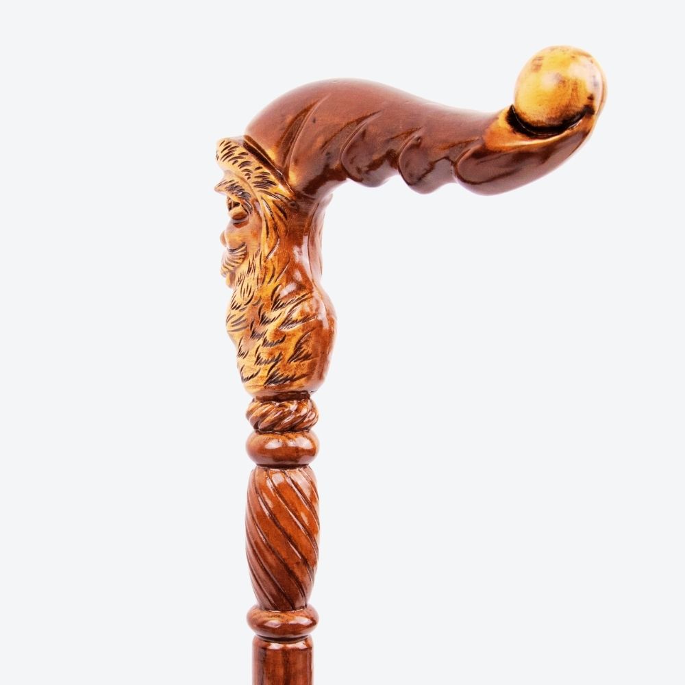 German Beechwood Walking Stick, Duende Bastoni Style