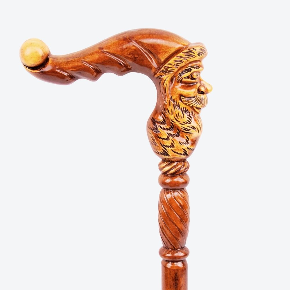 German Beechwood Walking Stick, Duende Bastoni Style