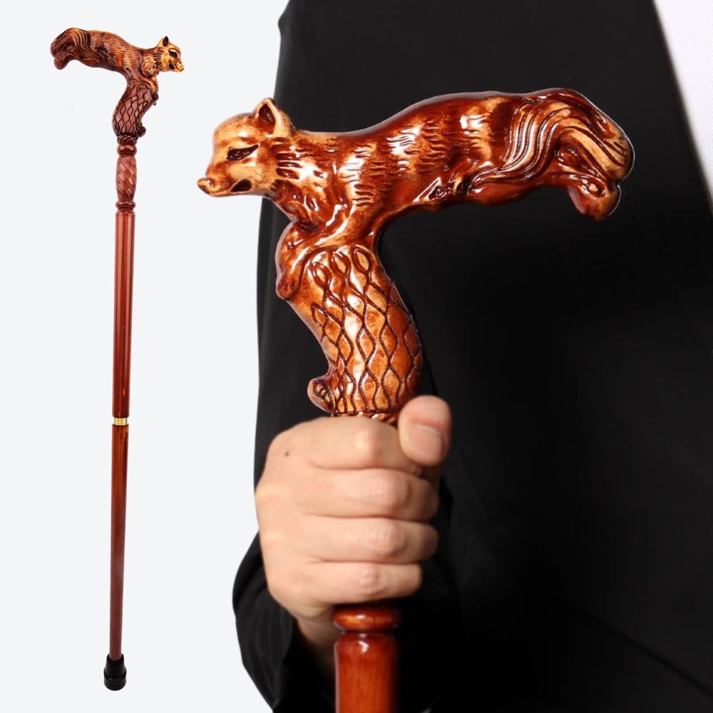 Bastoni Fox Style German Beech Wood Walking Stick