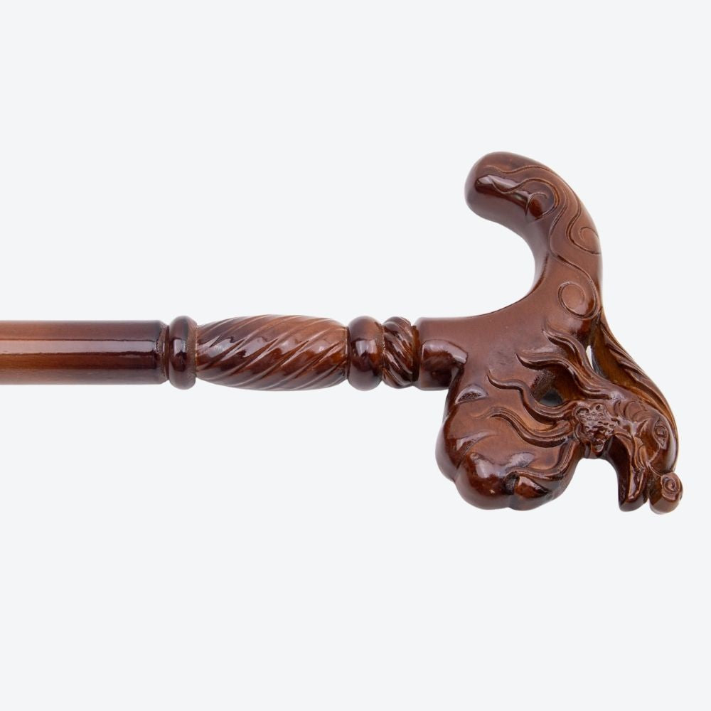 Bastoni Oriental Dragon Style German Beechwood Walking Stick