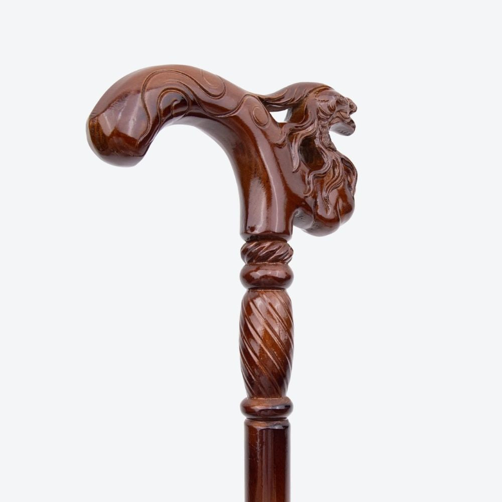 Bastoni Oriental Dragon Style German Beechwood Walking Stick