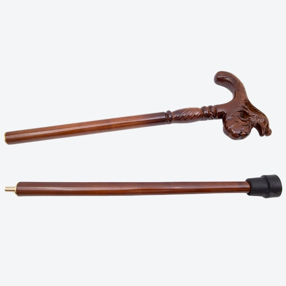 Bastoni Oriental Dragon Style German Beechwood Walking Stick