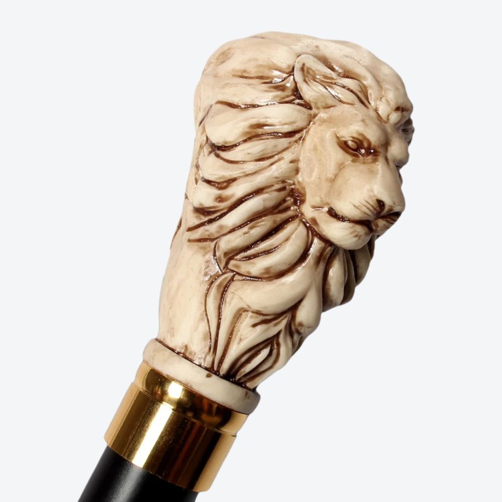 Bastoni Black Royal Lion German Beechwood Walking Stick