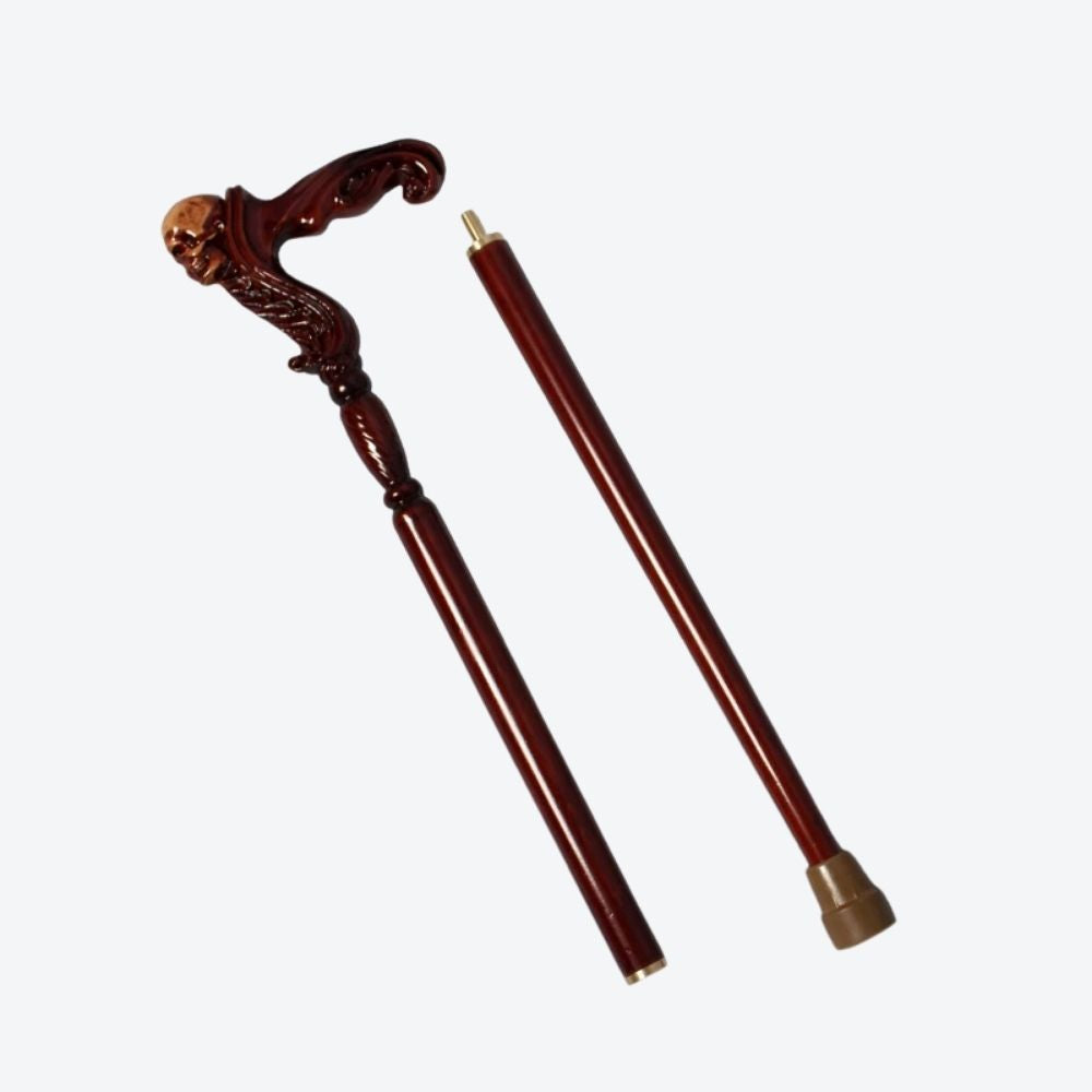Bastoni Skull Style German Beech Wood Walking Stick