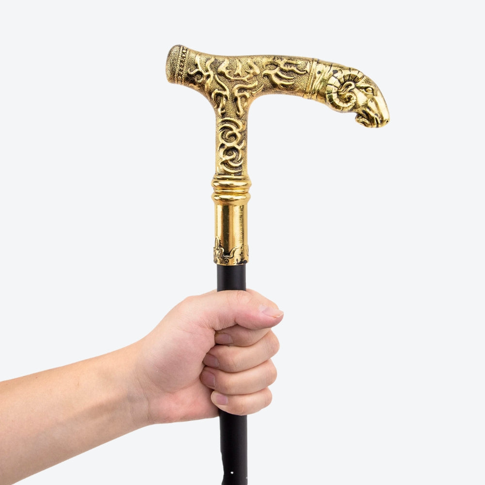 Golden Mountain Goat Metal Classic Cane-Bastoni Co