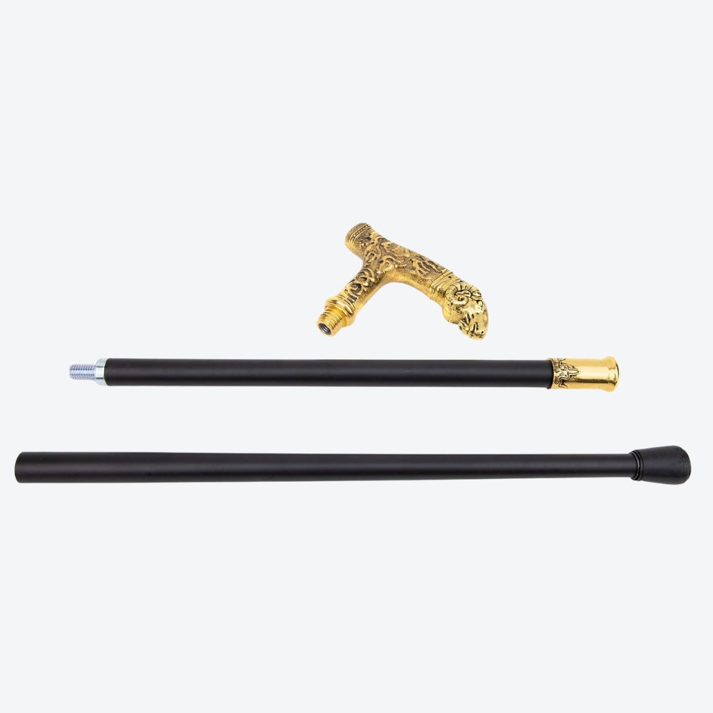 Golden Mountain Goat Metal Classic Cane-Bastoni Co