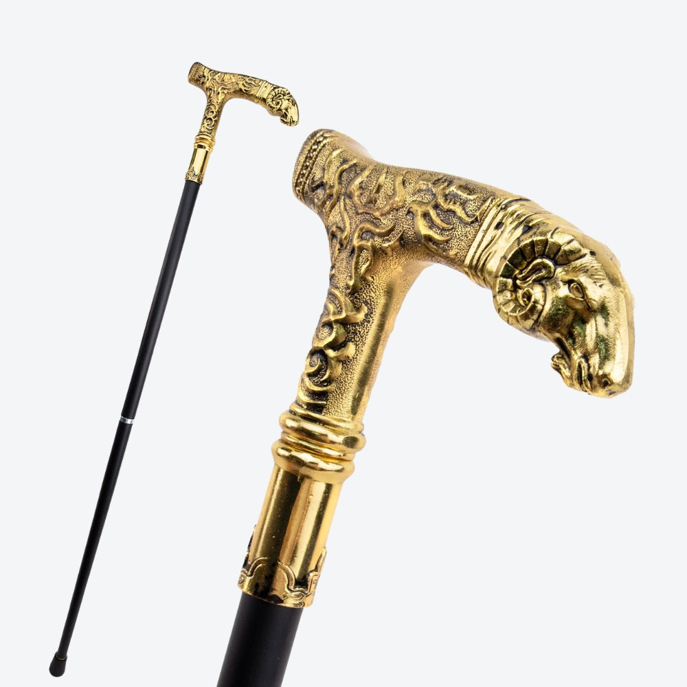 Golden Mountain Goat Metal Classic Cane-Bastoni Co