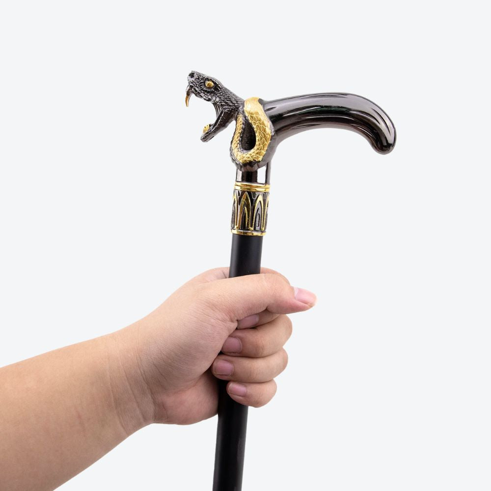 Golden Naja Metal Cane-Bastoni UK