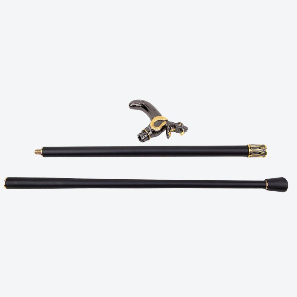 Golden Naja Metal Cane-Bastoni UK