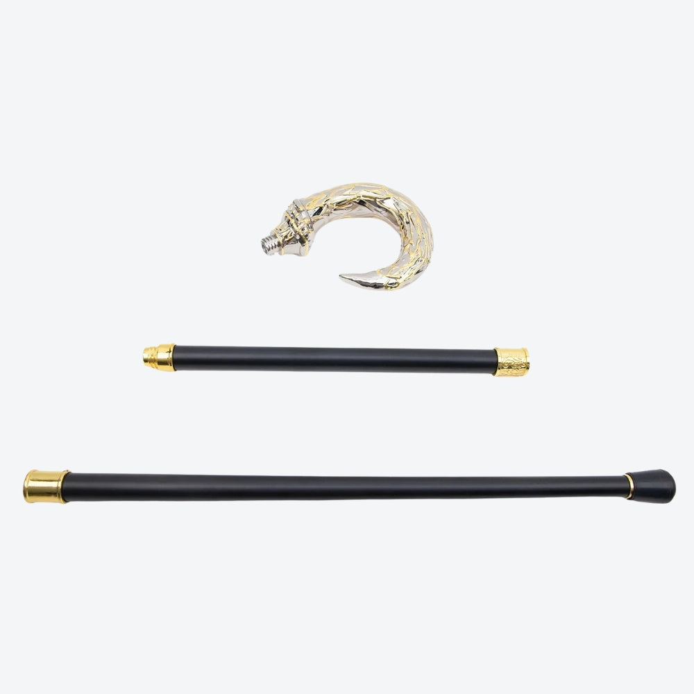 Golden White U Steampunk Walking Cane Fashion Walking Stick Gentleman Performance stage Cane 92cm Performance Stage Cane - Bastoni