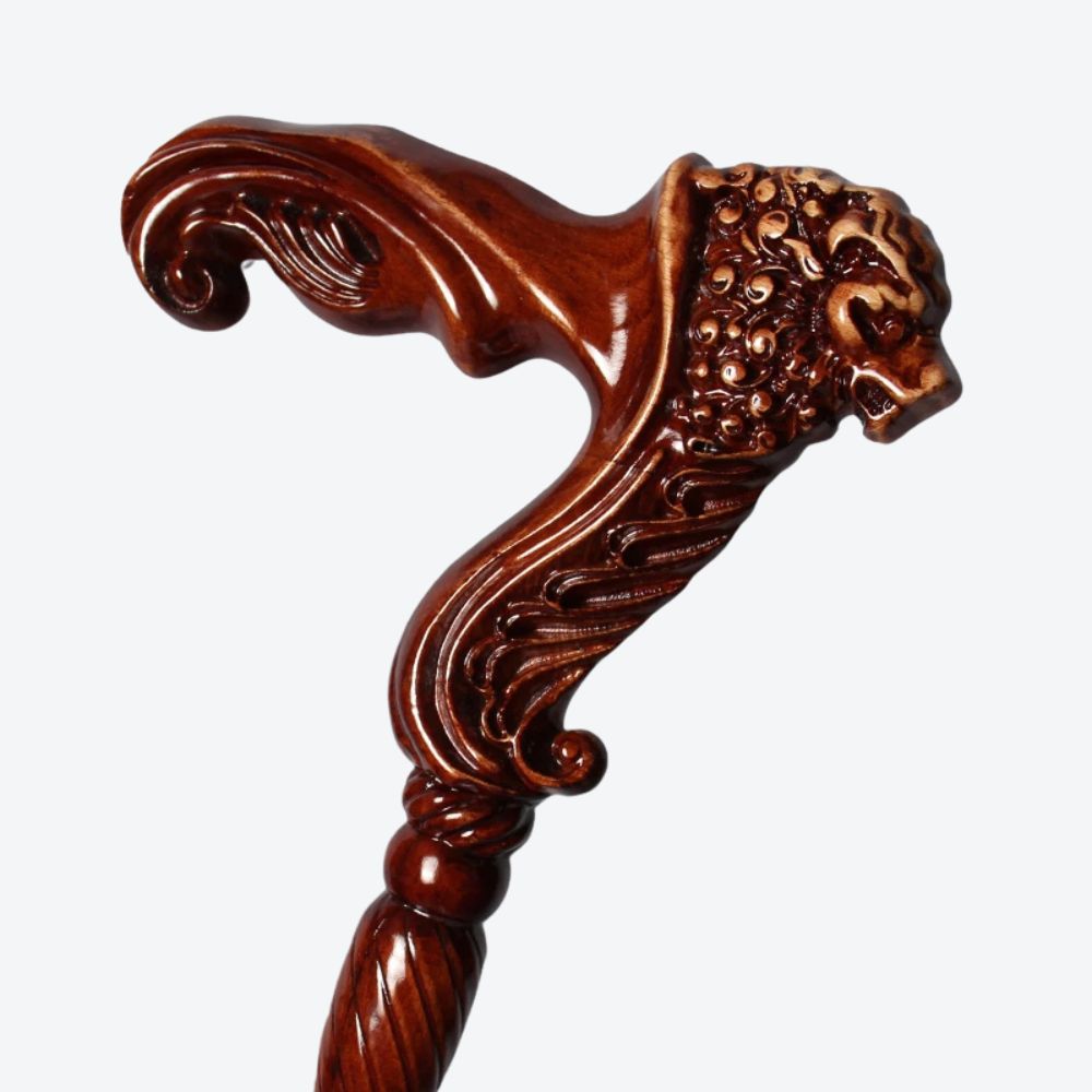 Bastoni Imperial Lion Luxurious Wooden Cane