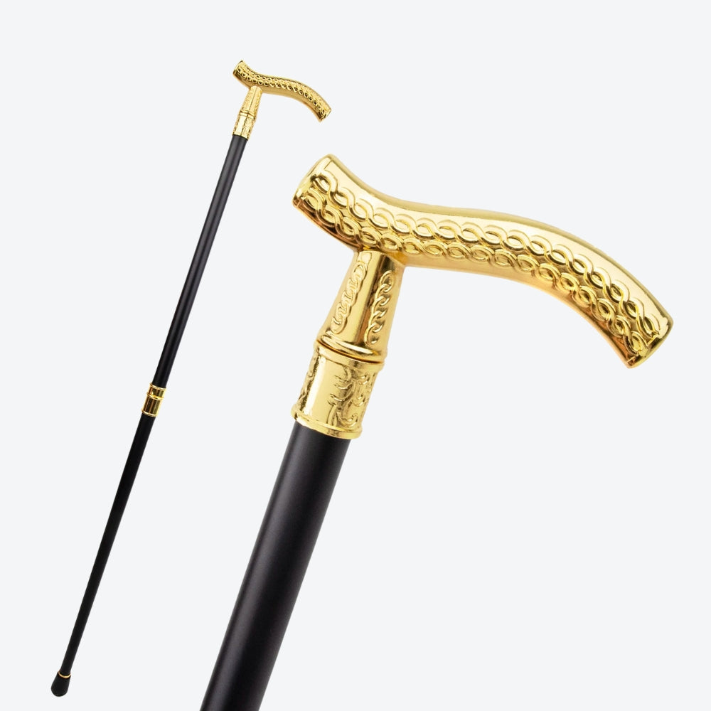 Luxury Cane with Noble Golden Arabesque Design - Bastoni