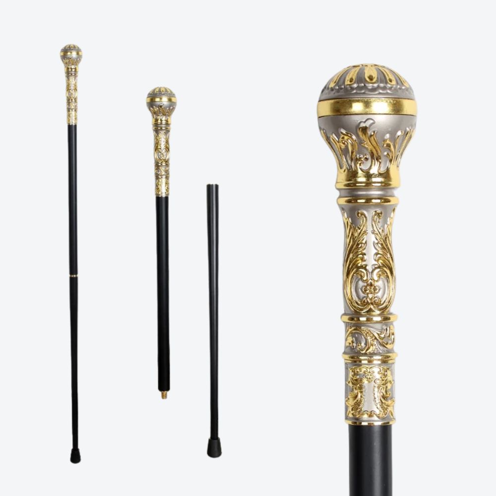 Luxury Elegant Cane Royal Silver/Gold Bastoni Cane